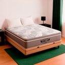 Ver imagem 1 de Cama Box Baú Viúvo e Colchão Ibiza Molas V-store 128x188x22 Cor:bege