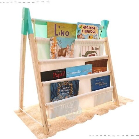 Prateleirinha para Livros Infantil Montessori Verde