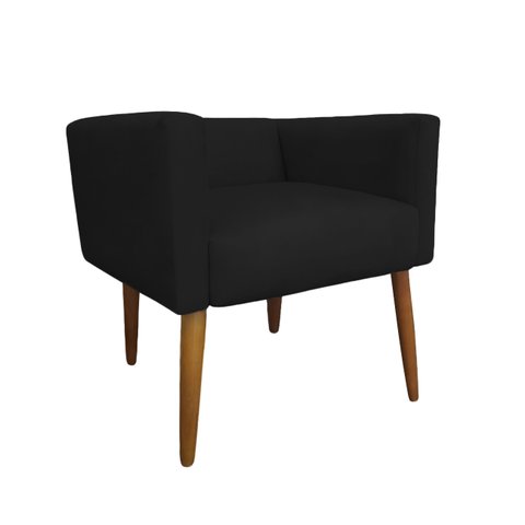 Banco Decorativo Nina Suede Preto - Dominic Decor