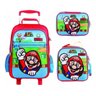 Mochila Super Mario Com Roda Lancheira E Estojo Dmw - 1