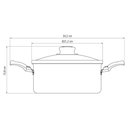Ver imagem 4 de Kit com 2 Panelas Antiaderente Tampa de Vidro 16 Cm e 20 Cm Tramontina Turim Grafite