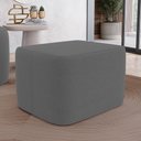 Ver imagem 2 de Puff Decorativo Living Yumi Retangular 60cm Bouclê Cinza Escuro - Desk Design