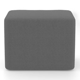 Puff Decorativo Living Yumi Retangular 60cm Bouclê Cinza Escuro - Desk Design - 5