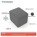 Ver imagem 3 de Puff Decorativo Living Yumi Retangular 60cm Bouclê Cinza Escuro - Desk Design