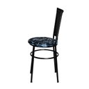 Ver imagem 4 de 2 Cadeiras Pretas para Mesa Hawai Preta com Assento Floral:floral Preto
