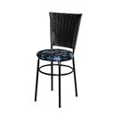 Ver imagem 2 de 2 Cadeiras Pretas para Mesa Hawai Preta com Assento Floral:floral Preto