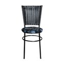 Ver imagem 3 de 2 Cadeiras Pretas para Mesa Hawai Preta com Assento Floral:floral Preto