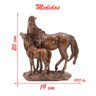 Decoração Escultura Estátua Cavalo Família Ornamento Estatueta Resina - 2