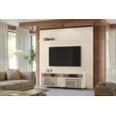 Ver imagem 1 de Rack+painel Frizz New Prestige para Tv de até 75 Polegadas - Calacata/off White - Madetec