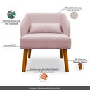 Ver imagem 5 de Poltrona Decorativa com Puff Virgínia Veludo Rosê - Montanaris Decor Md Montanaris Decor