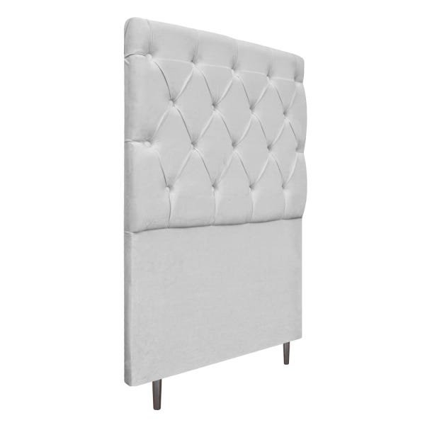 Cabeceira Estofada Liverpool 90 cm Solteiro Suede Branco - ADJ Decor - 2