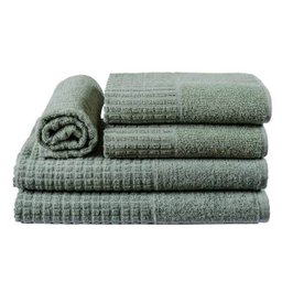 Jogo de Toalhas de Banho Paris 05 Peças 100% Algodão - Verde Esmeralda - 1