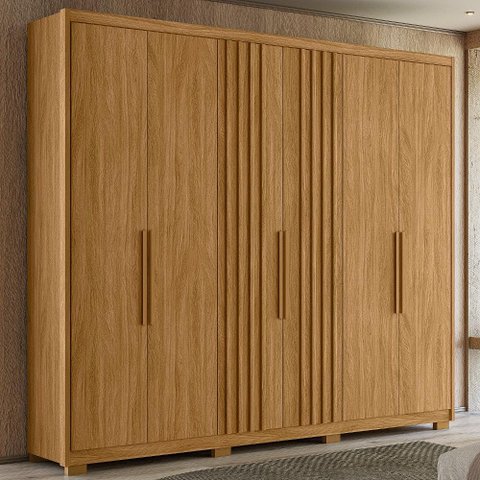 Guarda Roupa Araguaia 260cm 6 Portas Freijó Moval