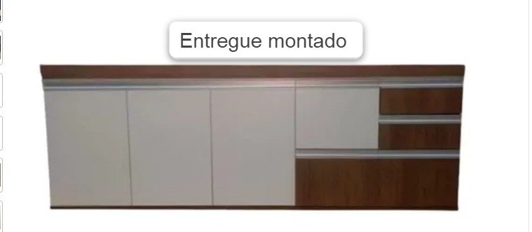 Gabinete para pia de cozinha 1,80m Donatello Évora e Branco 100% MDF 15mm - 8