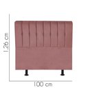 Ver imagem 2 de Cabeceira Estofada Kiara 100cm Solteiro Box Quarto Suede Rose Gold - Ahazzo Móveis