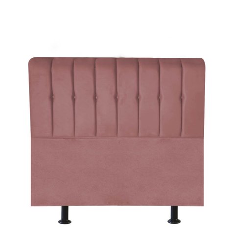 Cabeceira Estofada Kiara 100cm Solteiro Box Quarto Suede Rose Gold - Ahazzo Móveis