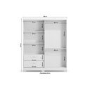 Ver imagem 3 de Guarda Roupa 2 Peças 1 Guarda Roupa + 1 Cômoda Qc105 Branco Qc12 Kappesberg