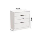 Ver imagem 2 de Guarda Roupa 2 Peças 1 Guarda Roupa + 1 Cômoda Qc105 Branco Qc12 Kappesberg