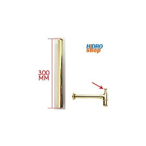 Tubo de Entrada Dourado Deca 30cm Antigo - 4204154