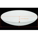 Ver imagem 2 de Vidro Curvo Tipo Bacia 25cm P/ Plafons C/ Furo Central 10mm