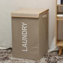 Ver imagem 3 de Cesto Organizador Dobravel Lavanderia 60 Litros Roupa Suja Banheiro Quarto Tampa