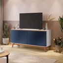 Ver imagem 1 de Aparador Kappesberg 4 Portas Branco/azul 156cm