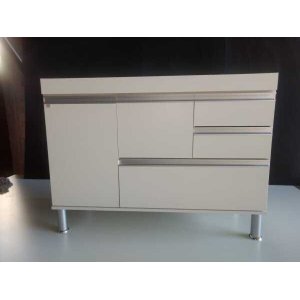 Gabinete para Pia de Cozinha 1,20m Donatello Branco Fosco 100% Mdf 15mm