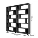 Ver imagem 3 de Estante para Livros 10 Prateleiras Preto Bke 261 - Brv