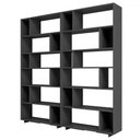 Ver imagem 2 de Estante para Livros 10 Prateleiras Preto Bke 261 - Brv