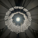 Ver imagem 2 de Lustre Pendente Cristal Acrílico para Sala/Quarto Dourado