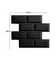 Ver imagem 2 de Kit 10 Placas PVC 3d Revestimento De Parede Decorativa Tijolinho Preto 25 cm