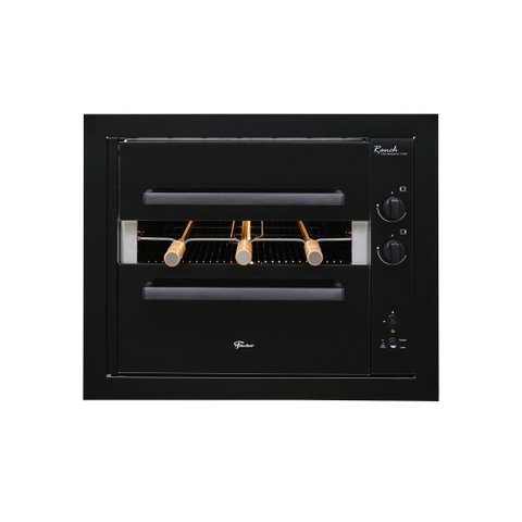 Churrasqueira a Gás Embutir Fischer Ranch 3 Espetos Preta Bivolt 36170