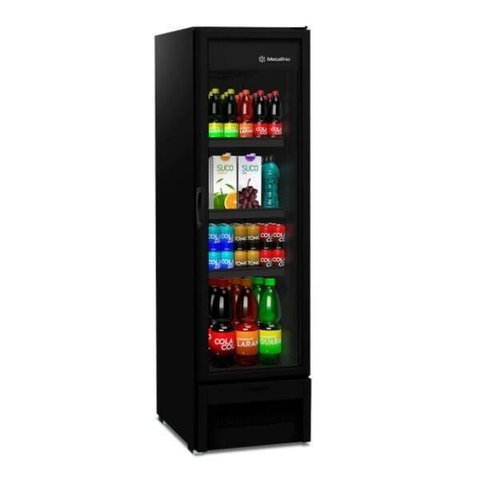 Refrigerador All Black Expositora Porta Vidro 343 Litros 220v Vb28rh Metalfrio