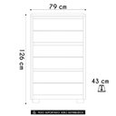 Ver imagem 4 de Cômoda Quarto 79cm 6 Gavetas Ayron Branco A02 - Mpozenato