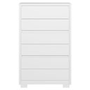 Ver imagem 2 de Cômoda Quarto 79cm 6 Gavetas Ayron Branco A02 - Mpozenato