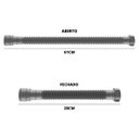 Ver imagem 5 de Pia Lavatório 4l Cinza + Sifão Sanfonado Universal + Torneira Preta + Veda Rosca