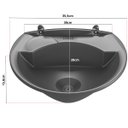 Ver imagem 3 de Pia Lavatório 4l Cinza + Sifão Sanfonado Universal + Torneira Preta + Veda Rosca