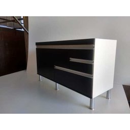 Gabinete para Pia de Cozinha 1,80m Michelangelo Preto Fosco 100% Mdf 15mm - 3