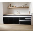 Ver imagem 5 de Gabinete para Pia de Cozinha 1,80m Michelangelo Preto Fosco 100% Mdf 15mm