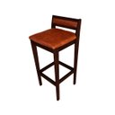 Ver imagem 6 de Banqueta Baixa 70cm para Bancada Assento Estofado em Sintetico Cecilia:imbuia com Sintetico Whisky