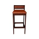 Ver imagem 3 de Banqueta Baixa 70cm para Bancada Assento Estofado em Sintetico Cecilia:imbuia com Sintetico Whisky