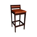 Ver imagem 1 de Banqueta Baixa 70cm para Bancada Assento Estofado em Sintetico Cecilia:imbuia com Sintetico Whisky