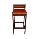 Ver imagem 4 de Banqueta Baixa 70cm para Bancada Assento Estofado em Sintetico Cecilia:imbuia com Sintetico Whisky