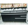 Gabinete para Pia de Cozinha 2m Michelangelo Preto Fosco 100% Mdf 15mm - 2