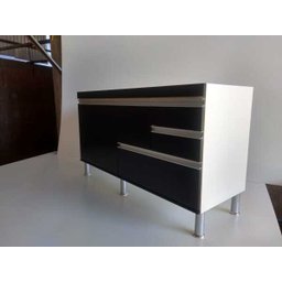 Gabinete para Pia de Cozinha 2m Michelangelo Preto Fosco 100% Mdf 15mm - 5