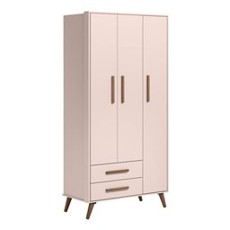 Guarda Roupa Roupeiro Infantil Qencanto Retrô Qmovi Rosa - 1