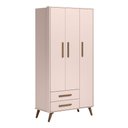 Ver imagem 1 de Guarda Roupa Roupeiro Infantil Qencanto Retrô Qmovi Rosa