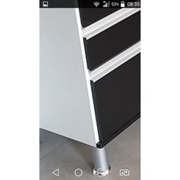 Balcão de Cozinha com Tampo 1,80m Michelangelo Preto Fosco 100% Mdf 15mm - 3
