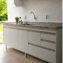 Ver imagem 1 de Gabinete para Pia de Cozinha 1,80m Donatello Branco Fosco 100% Mdf 15mm