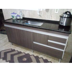 Gabinete para Pia de Cozinha 1,80m Michelangelo Dakar 100% Mdf 15mm